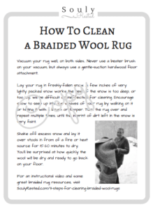instructional printable cleaning a braided wool rug