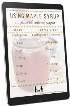 bake with maple syrup using this conversion chart
