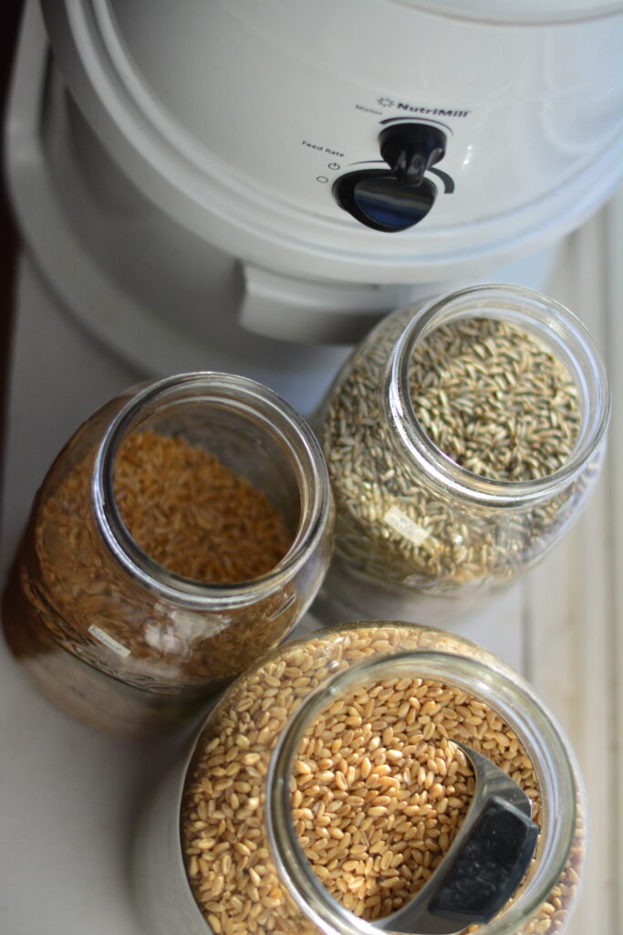 making flour at home with a grain mill