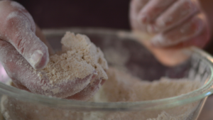 make flour at home, homemade flour in bowl