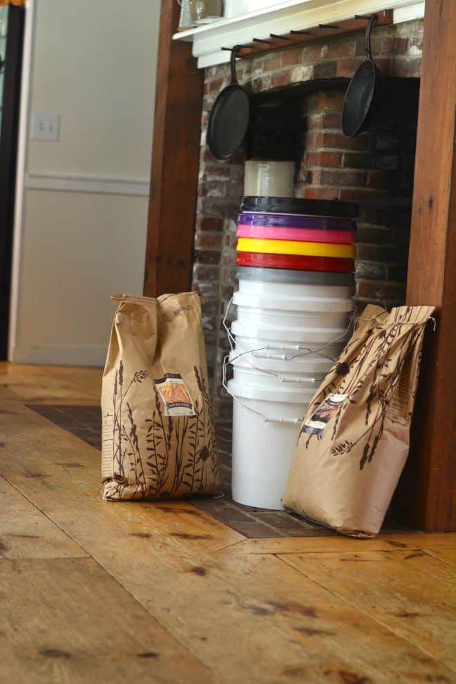 5 gallon buckets and lids for storing wheat berries long term