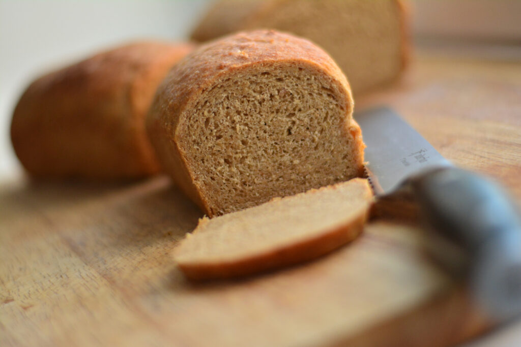 bread made from fresh milled flour, sandwich bread