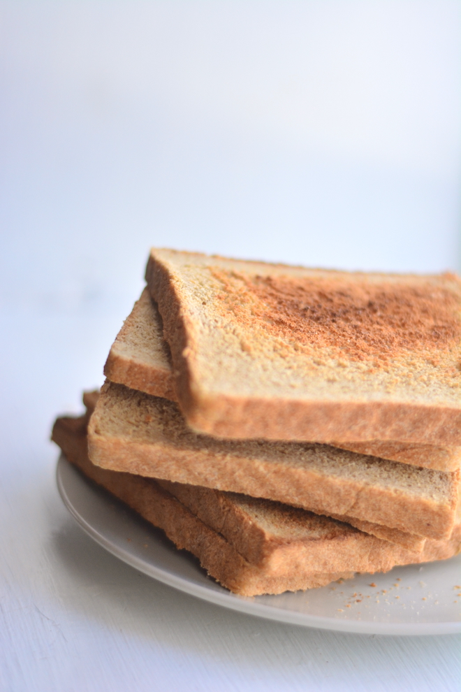 fresh milled bread, toasted