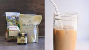 vanilla latte with colostrum