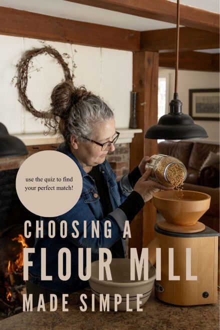 how to choose a flour mill, flour mill in a kitchen making flour into a bowl