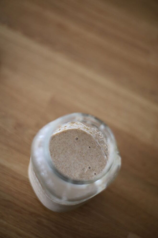 a jar of discard sourdough to make crackers